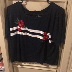 hollister easy tee crop top